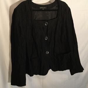 Lafayette black square neckline jacket 20w NWOT